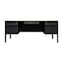 Flash Furniture Cambridge 70"W Double Pedestal Desk, White Oak/Black (GCMBLK180WOK)~#|#~sp238248255_sc7