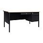 Flash Furniture Cambridge 60"W Single Pedestal Desk, White Oak/Black (GCMBLK175WOK)~#|#~sp238248257_sc7