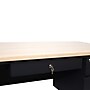 Flash Furniture Cambridge 60"W Single Pedestal Desk, White Oak/Black (GCMBLK175WOK)~#|#~sp238248269_sc7