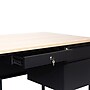 Flash Furniture Cambridge 60"W Single Pedestal Desk, White Oak/Black (GCMBLK175WOK)~#|#~sp238248272_sc7