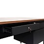 Flash Furniture Cambridge 60"W Single Pedestal Desk, Walnut/Black (GCMBLK175WLN)~#|#~sp238248286_sc7