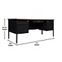Flash Furniture Cambridge 70"W Double Pedestal Desk, Walnut/Black (GCMBLK180WLN)~#|#~sp238248296_sc7