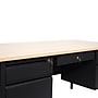 Flash Furniture Cambridge 60"W Double Pedestal Desk, White Oak/Black (GCMBLK179WOK)~#|#~sp238248315_sc7