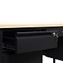 Flash Furniture Cambridge 60"W Double Pedestal Desk, White Oak/Black (GCMBLK179WOK)~#|#~sp238248318_sc7