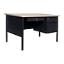 Flash Furniture Cambridge 48"W Single Pedestal Desk, White Oak/Black (GCMBLK173WOK)~#|#~sp238248319_sc7