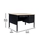 Flash Furniture Cambridge 48"W Single Pedestal Desk, White Oak/Black (GCMBLK173WOK)~#|#~sp238248327_sc7