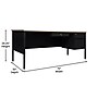 Flash Furniture Cambridge 70"W Single Pedestal Desk, White Oak/Black (GCMBLK177WOK)~#|#~sp238248341_sc7