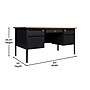 Flash Furniture Cambridge 60"W Double Pedestal Desk, Walnut/Black (GCMBLK179WLN)~#|#~sp238248356_sc7