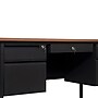 Flash Furniture Cambridge 60"W Double Pedestal Desk, Walnut/Black (GCMBLK179WLN)~#|#~sp238248358_sc7