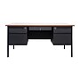 Flash Furniture Cambridge 60"W Double Pedestal Desk, Walnut/Black (GCMBLK179WLN)~#|#~sp238248360_sc7