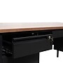 Flash Furniture Cambridge 60"W Double Pedestal Desk, Walnut/Black (GCMBLK179WLN)~#|#~sp238248361_sc7
