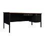 Flash Furniture Cambridge 70"W Single Pedestal Desk, Walnut/Black (GCMBLK177WLN)~#|#~sp238248362_sc7