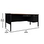 Flash Furniture Cambridge 70"W Single Pedestal Desk, Walnut/Black (GCMBLK177WLN)~#|#~sp238248370_sc7