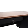 Flash Furniture Cambridge 70"W Single Pedestal Desk, Walnut/Black (GCMBLK177WLN)~#|#~sp238248372_sc7