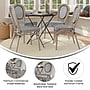 Flash Furniture Marseille Indoor/Outdoor French Bistro Stacking Chair, Black/White/Light Natural, 4/Pack (4SDA6422STXTBWL)~#|#~sp238252521_sc7
