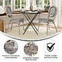 Flash Furniture Marseille Indoor/Outdoor French Bistro Stack Chair w/ Arms, Black/White/Lt Natural, 2/Pack (2SDA6422ATXTBWL)~#|#~sp238252557_sc7