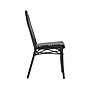 Flash Furniture Lourdes Indoor/Outdoor French Bistro Stacking Chair, Black/White (SDA6422SBKWBK)~#|#~sp238252610_sc7