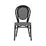 Flash Furniture Lourdes Indoor/Outdoor French Bistro Stacking Chair, Black/White (SDA6422SBKWBK)~#|#~sp238252612_sc7