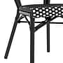Flash Furniture Lourdes Indoor/Outdoor French Bistro Stacking Chair, Black/White (SDA6422SBKWBK)~#|#~sp238252613_sc7