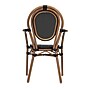 Flash Furniture Marseille Indoor/Outdoor French Bistro Stack Chair with Arms, Black/Natural, 2/Pack (2SDA6422ATXTBKN)~#|#~sp238252627_sc7