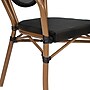 Flash Furniture Marseille Indoor/Outdoor French Bistro Stack Chair with Arms, Black/Natural, 2/Pack (2SDA6422ATXTBKN)~#|#~sp238252628_sc7