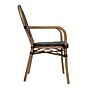 Flash Furniture Marseille Indoor/Outdoor French Bistro Stack Chair with Arms, Black/Natural, 2/Pack (2SDA6422ATXTBKN)~#|#~sp238252655_sc7