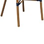 Flash Furniture Bordeaux Indoor/Outdoor French Bistro Stacking Chair with Arms, Navy/White/Natural (SDAS642142NVWN)~#|#~sp238252680_sc7