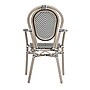 Flash Furniture Marseille Indoor/Outdoor French Bistro Stack Chair w Arms, Black/White/Lt Natural, 4/Pack (4SDA6422ATXTBWL)~#|#~sp238254522_sc7