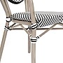 Flash Furniture Marseille Indoor/Outdoor French Bistro Stack Chair w Arms, Black/White/Lt Natural, 4/Pack (4SDA6422ATXTBWL)~#|#~sp238254532_sc7