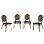Flash Furniture Marseille Indoor/Outdoor French Bistro Stacking Chair, Black/Natural, 4/Pack (4SDA6422STXTBKN)~#|#~sp238254589_sc7