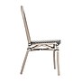 Flash Furniture Marseille Indoor/Outdoor French Bistro Stacking Chair, Black/White/Light Natural, 2/Pack (2SDA6422STXTBWL)~#|#~sp238255117_sc7