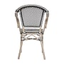 Flash Furniture Marseille Indoor/Outdoor French Bistro Stacking Chair w/ Arms, Black/White/Lt Natural, 4/Pack (4SDAS64218BKWLT)~#|#~sp238255331_sc7