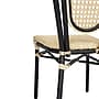 Flash Furniture Cannes Indoor/Outdoor French Bistro Stacking Chair, Natural/Black (SDA642111NBK)~#|#~sp238255856_sc7