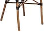 Flash Furniture Marseille Indoor/Outdoor French Bistro Stacking Chair with Arms, Black/Natural, 4/Pack (4SDAS64218BKN)~#|#~sp238256501_sc7
