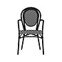 Flash Furniture Lourdes Indoor/Outdoor French Bistro Stack Chair with Arms, Black/White, 2/Pack (2SDA6422ABKWBK)~#|#~sp238256802_sc7