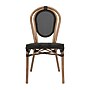 Flash Furniture Marseille Indoor/Outdoor French Bistro Stacking Chair, Black/Natural, 2/Pack (2SDA6422STXTBKN)~#|#~sp238256946_sc7