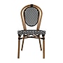 Flash Furniture Lourdes Indoor/Outdoor French Bistro Stacking Chair, Black/White/Natural, 2/Pack (2SDA6422SBWNAT)~#|#~sp238257029_sc7