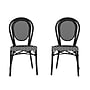Flash Furniture Lourdes Indoor/Outdoor French Bistro Stacking Chair, Black/White, 2/Pack (2SDA6422SBKWBK)~#|#~sp238257047_sc7