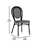 Flash Furniture Lourdes Indoor/Outdoor French Bistro Stacking Chair, Black/White, 2/Pack (2SDA6422SBKWBK)~#|#~sp238257157_sc7