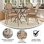 Flash Furniture Lourdes Indoor/Outdoor French Bistro Stack Chair with Arms, Natural/White/Light Natural, 4/Pack (4SDA6422ANWLTN)~#|#~sp238257214_sc7