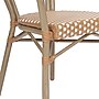Flash Furniture Lourdes Indoor/Outdoor French Bistro Stack Chair with Arms, Natural/White/Light Natural, 4/Pack (4SDA6422ANWLTN)~#|#~sp238257217_sc7