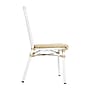 Flash Furniture Cannes Indoor/Outdoor French Bistro Stacking Chair, Natural/White (SDA642111NW)~#|#~sp238257231_sc7