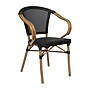 Flash Furniture Marseille Indoor/Outdoor French Bistro Stacking Chair with Arms, Black/Natural (SDAS64218BKN)~#|#~sp238327054_sc7