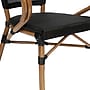 Flash Furniture Marseille Indoor/Outdoor French Bistro Stacking Chair with Arms, Black/Natural (SDAS64218BKN)~#|#~sp238327070_sc7