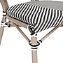 Flash Furniture Marseille Indoor/Outdoor French Bistro Stacking Chair, Black/White/Light Natural (SDA6422STXTBWLN)~#|#~sp238327160_sc7