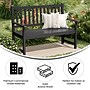 Flash Furniture Adele Commercial Grade Indoor/Outdoor Patio Acacia Wood Bench, Black (LTS0525BK)~#|#~sp238327164_sc7