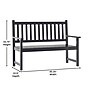 Flash Furniture Adele Commercial Grade Indoor/Outdoor Patio Acacia Wood Bench, Black (LTS0525BK)~#|#~sp238327165_sc7
