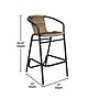 Flash Furniture Lila Indoor-Outdoor PE Rattan Restaurant Barstool, Medium Brown (SDA632032RDKBN)~#|#~sp238327274_sc7