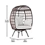 Flash Furniture Zola Commercial Oversized Wicker Egg Swivel Lounge Chair with 4 Cushions, Brown/Cream (SBC335BRCR)~#|#~sp238327288_sc7