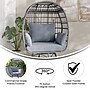 Flash Furniture Zola Commercial Oversized Wicker Egg Swivel Lounge Chair with 4 Cushions, Gray (SBC335GYGY)~#|#~sp238328937_sc7
